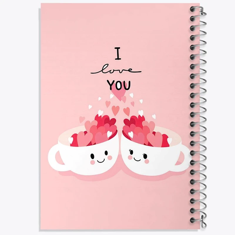 دفتر شطرنجی 50 برگ خندالو طرح عاشقانه کد 27137