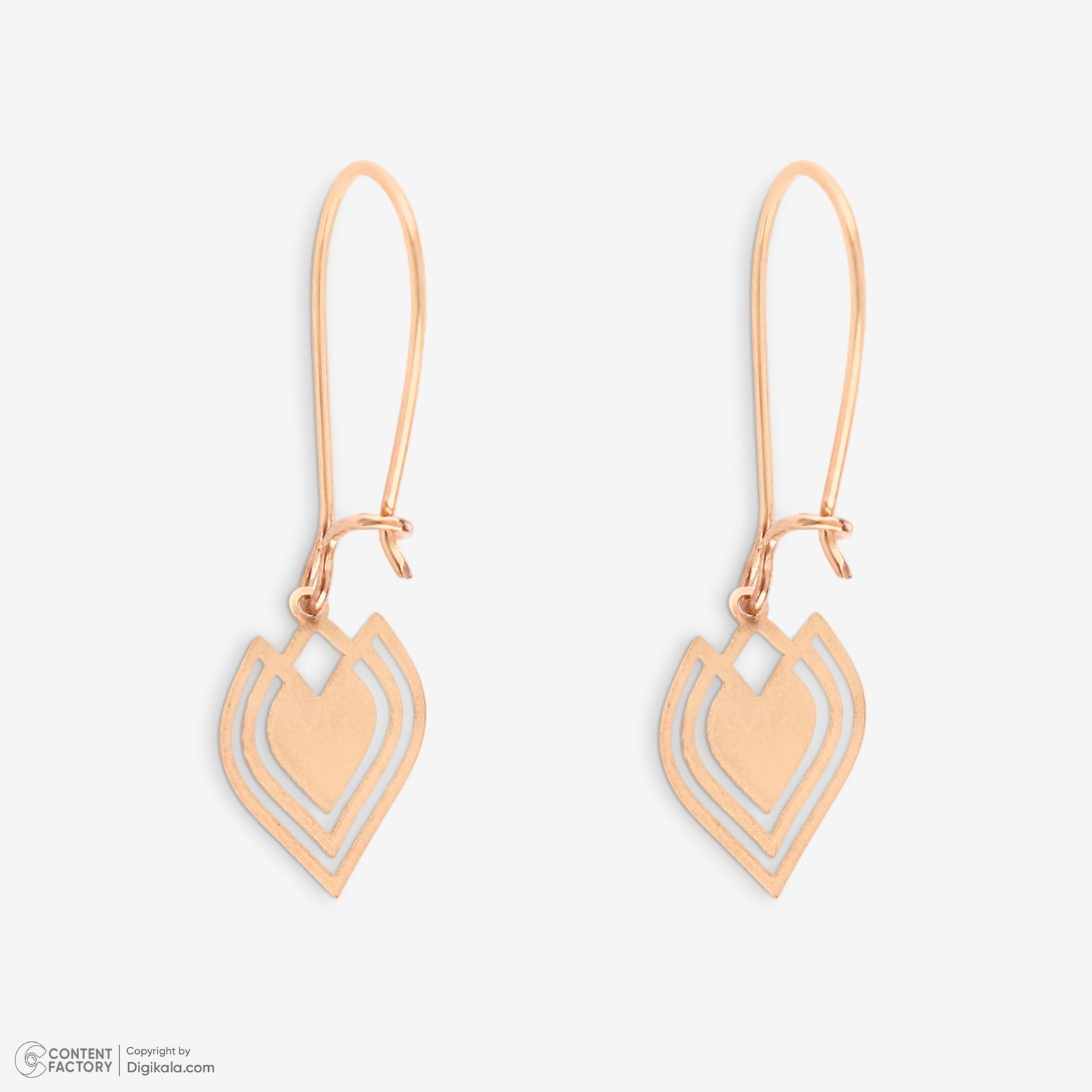 نیم ست طلا 18 عیار زنانه حافا گلد مدل قلب کد nim10 -  - 6