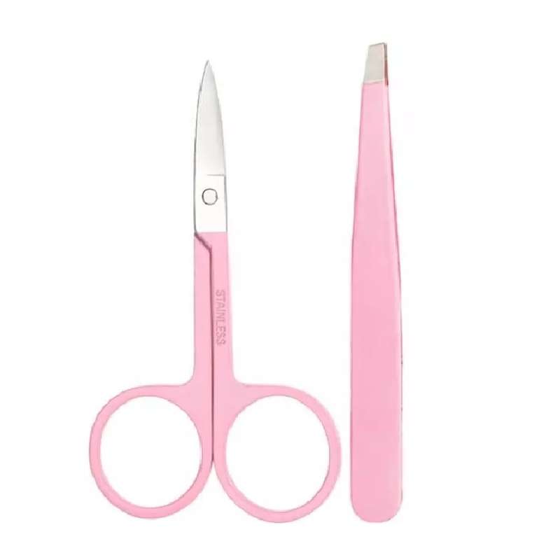 ست موچین و قیچی ابرو مدل 01 مجموعه 2 عددی