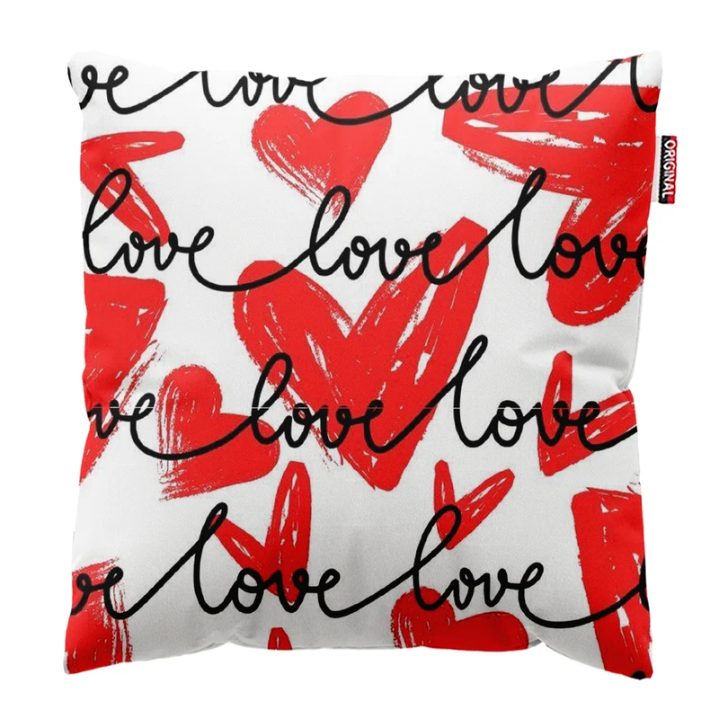  کوسن پاد آفرین طرح قلب و عشق کد 4946 سایز 30*30 سانتی متر