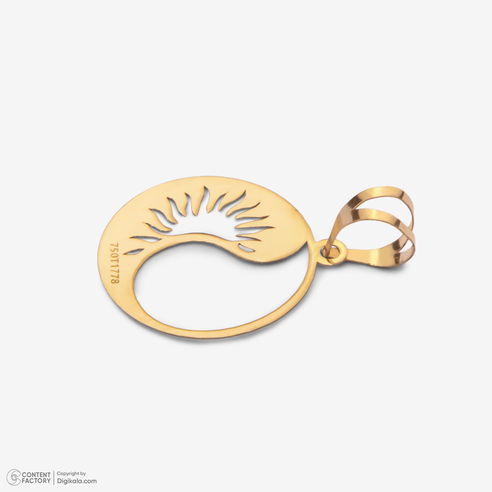 آویز گردنبند طلا 18 عیار زنانه مایا ماهک طرح دایره کد MM2162 -  - 4