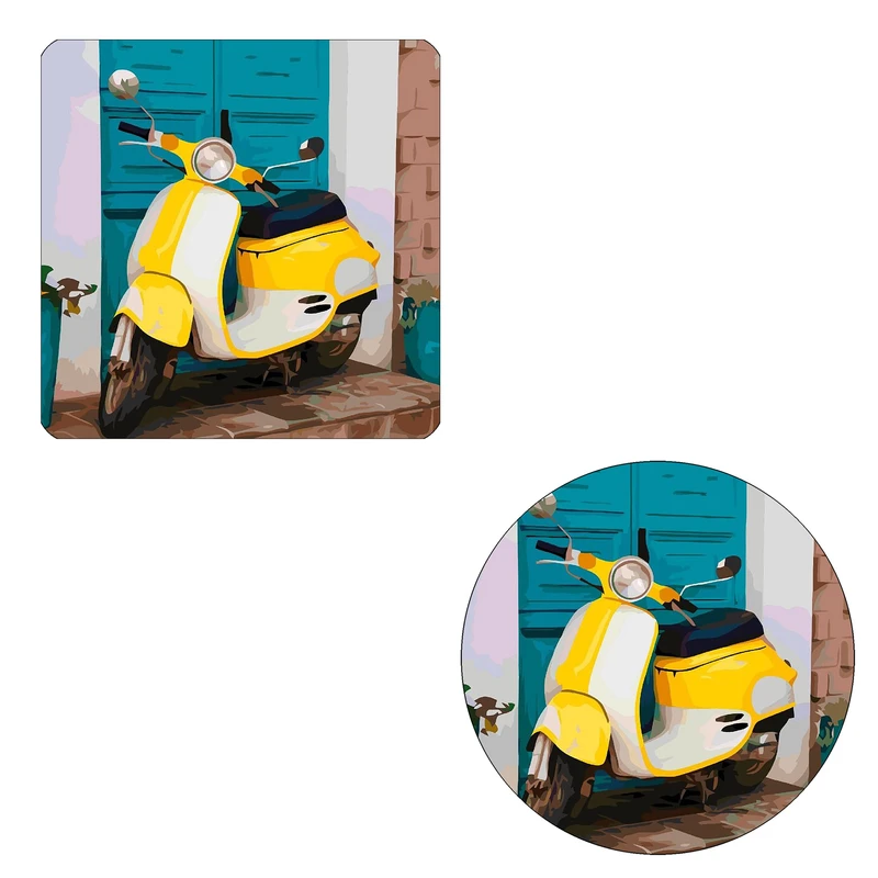 مگنت طرح وسپا کد M1 به همراه زیر لیوانی