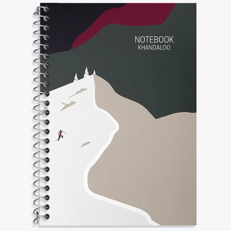 دفتر زبان 50 برگ خندالو مدل دو خط طرح کوهنورد کد N1084