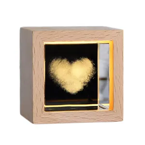 چراغ خواب مدل مکعب طرح قلب کد 3159