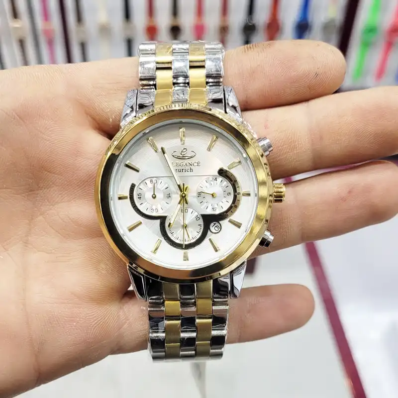 ست ساعت مچی عقربه ای الگانس مدل سه موتوره کرنوگراف کد AvT-4