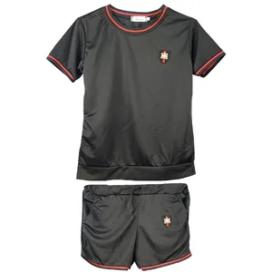 ست تی شرت و شلوارک ورزشی زنانه مدل اقاقی