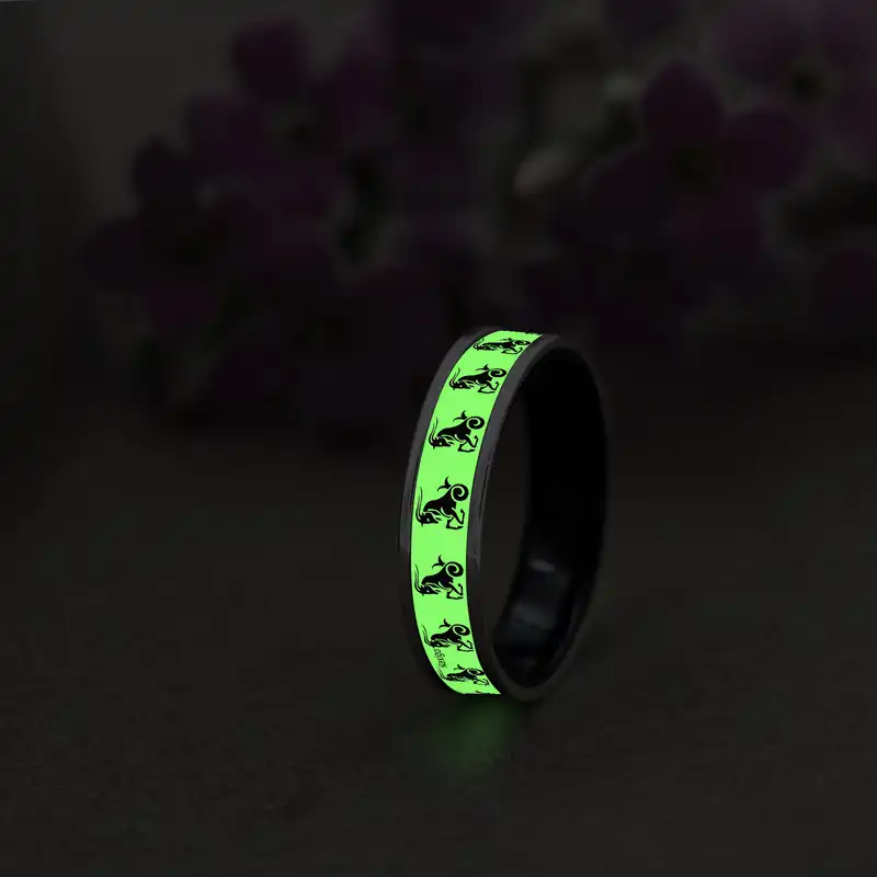 انگشتر ناکسیگو مدل شب تاب طرح دی ماه کد RB15606