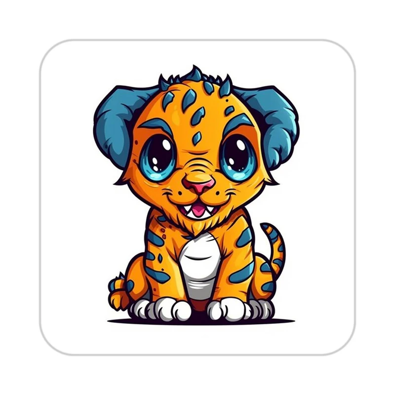 زیر لیوانی کاکتی طرح حیوانات کارتونی مدل mp27696