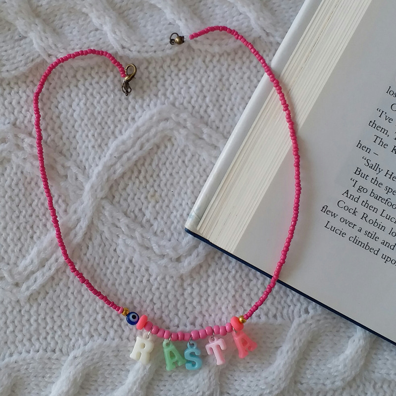 گردنبند دخترانه مدل تابستانی اسم رستا G224