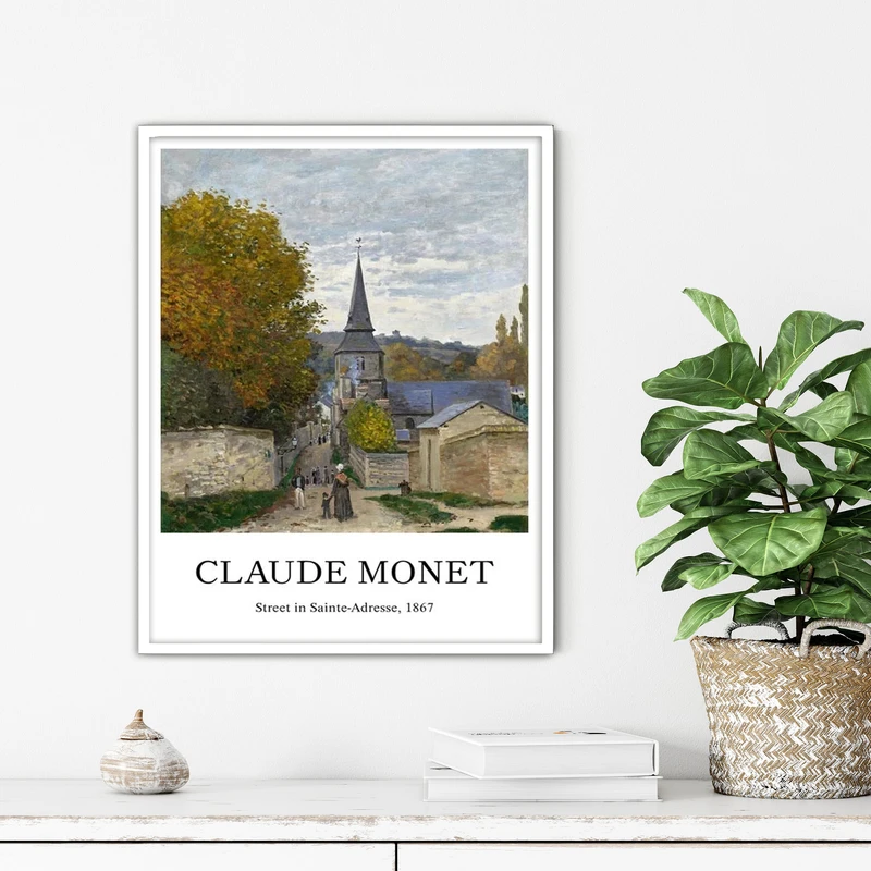 تابلو آتریسا طرح نقاشی کلاسیک مدرن مدل ATFHW04 فریم سفید