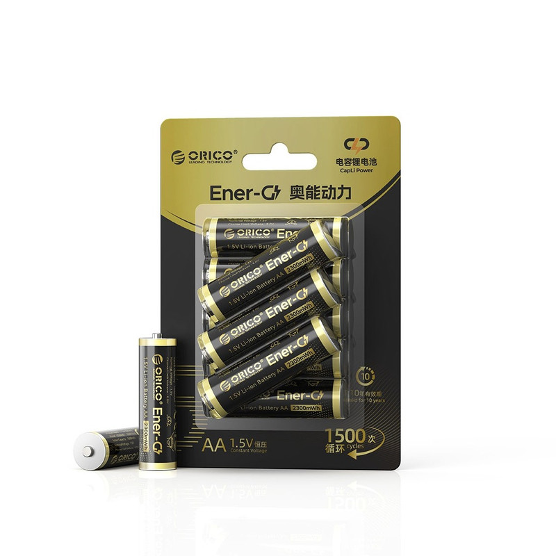 باتری لیتیومی قابل شارژ اوریکو مدل EG5-UN-8PK-BP ظرفیت 2300 میلی‌آمپر ساعت بسته 8 عددی 