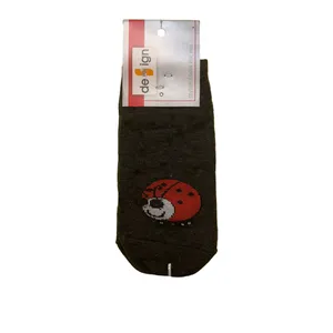 جوراب ساق کوتاه دخترانه مدل کفشدوزک کد 670