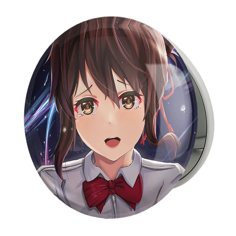 آینه جیبی خندالو طرح میتسویا میامیزو انیمه یورنیم Your Name مدل تاشو کد 16248 