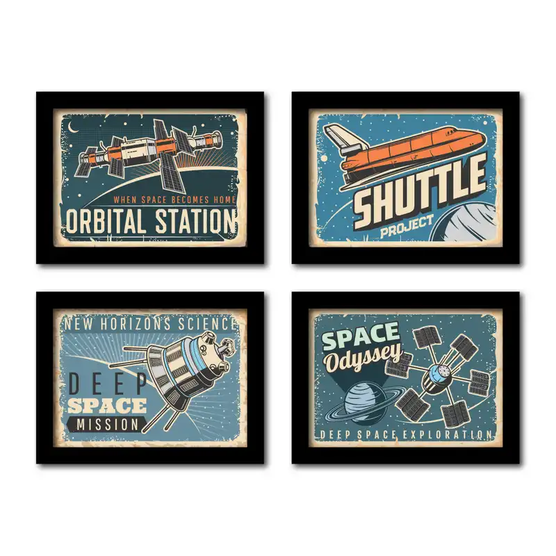 تابلو مدل ناسا و فضا طرح lets explore مجموعه 4 عددی