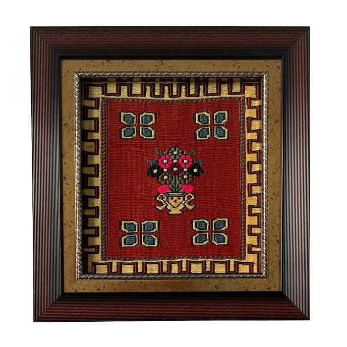 تابلو فرش دستباف مدل گلبافه