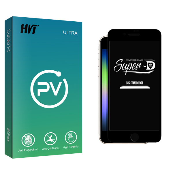 نقد و بررسی محافظ صفحه نمایش شیشه ای اچ وی تی مدل PV Glass Super-D مناسب برای گوشی موبایل اپل iPhone Se 2022 توسط خریداران