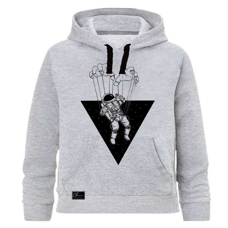 هودی پسرانه چاپیستا طرح فضانورد کد J05 رنگ طوسی