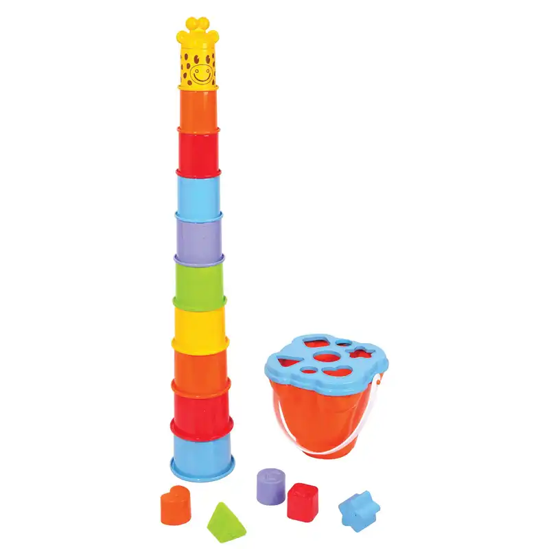 بازی آموزشی مدل برج زرافه بسته 12 عددی