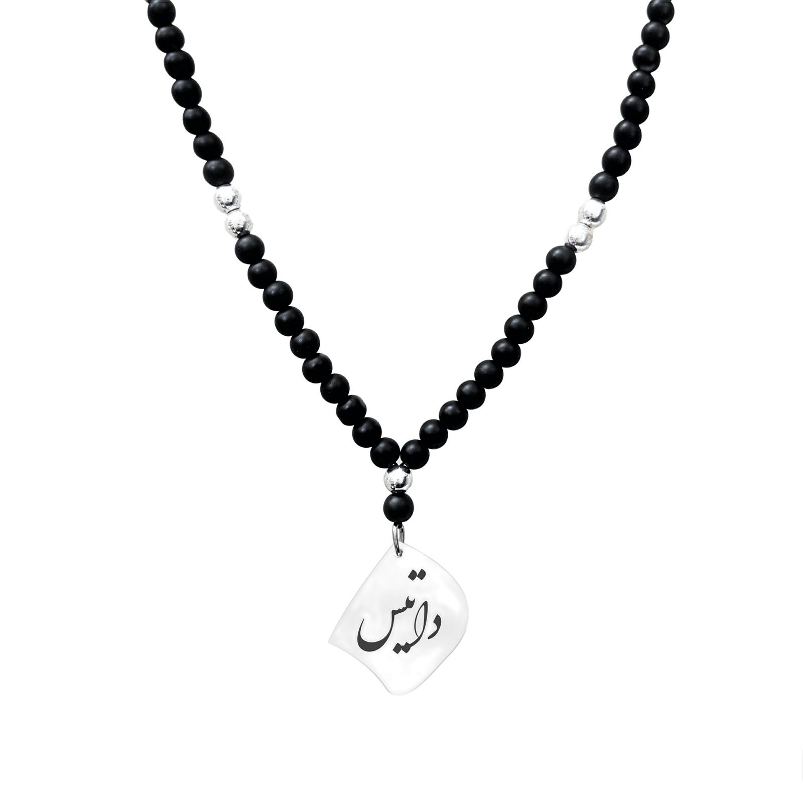 گردنبند نقره مردانه لیردا مدل اسم داتیس کد GOR 0173 -  - 1