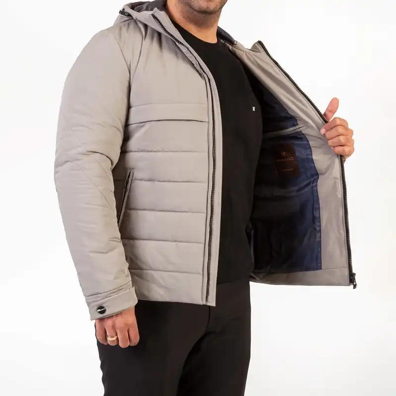 کاپشن مردانه برانگو مدل kaprice رنگ فیلی