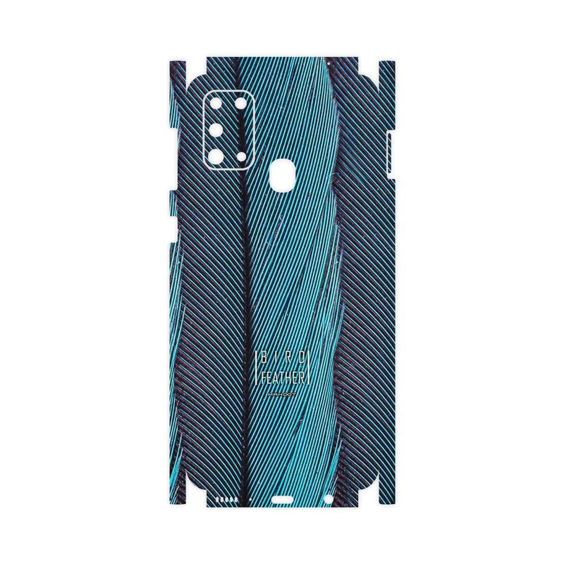 برچسب پوششی ماهوت مدل Turquoise feathers-FullSkin مناسب برای گوشی موبایل سامسونگ Galaxy M31