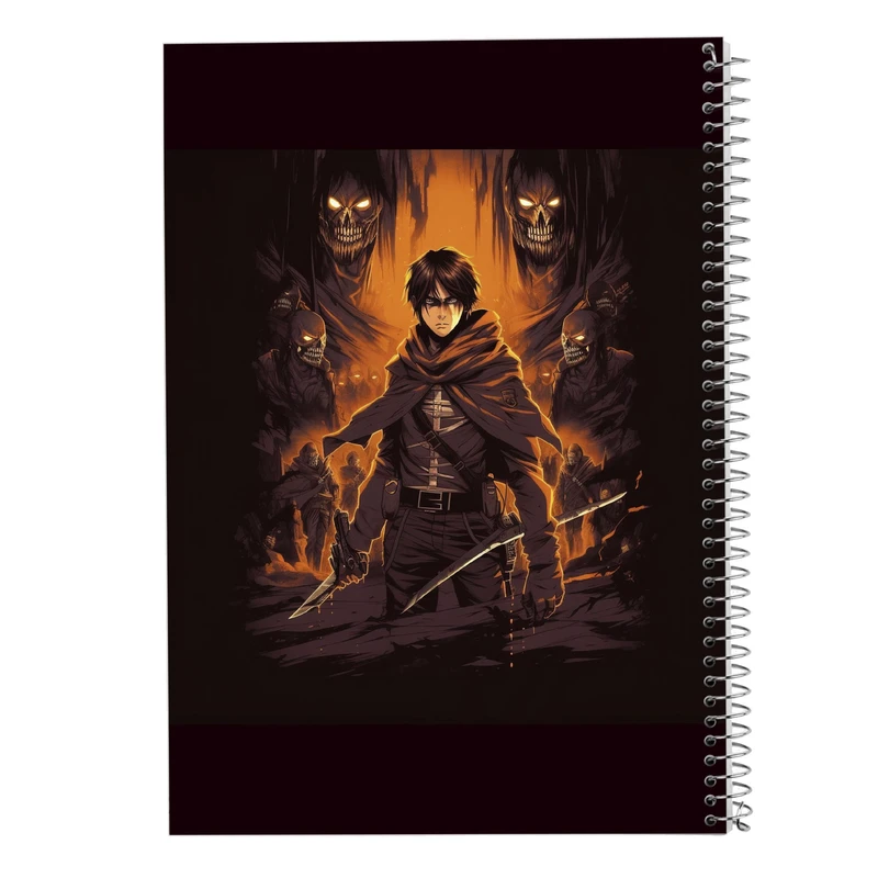 دفتر ژورنال نویسی 50 برگ مدوپد مدل نقطه ای طرح Attack on Titan کد DF10393