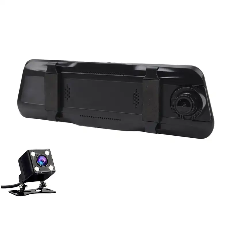 دوربین فیلم برداری ثبت وقایع خودرو مدل آینه ای لمسی 2 لنز DVR6