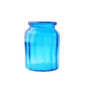 گلدان شیشه ای مدل استوانه طرح جار