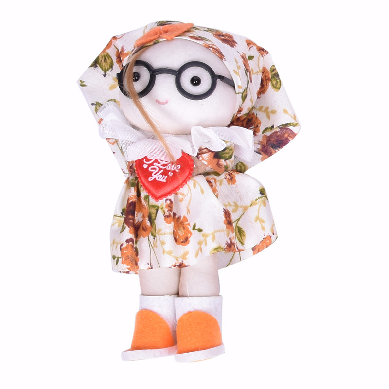 عروسک طرح عینکی مدل دختر روسی کد 2502 ارتفاع 23 سانتی متر