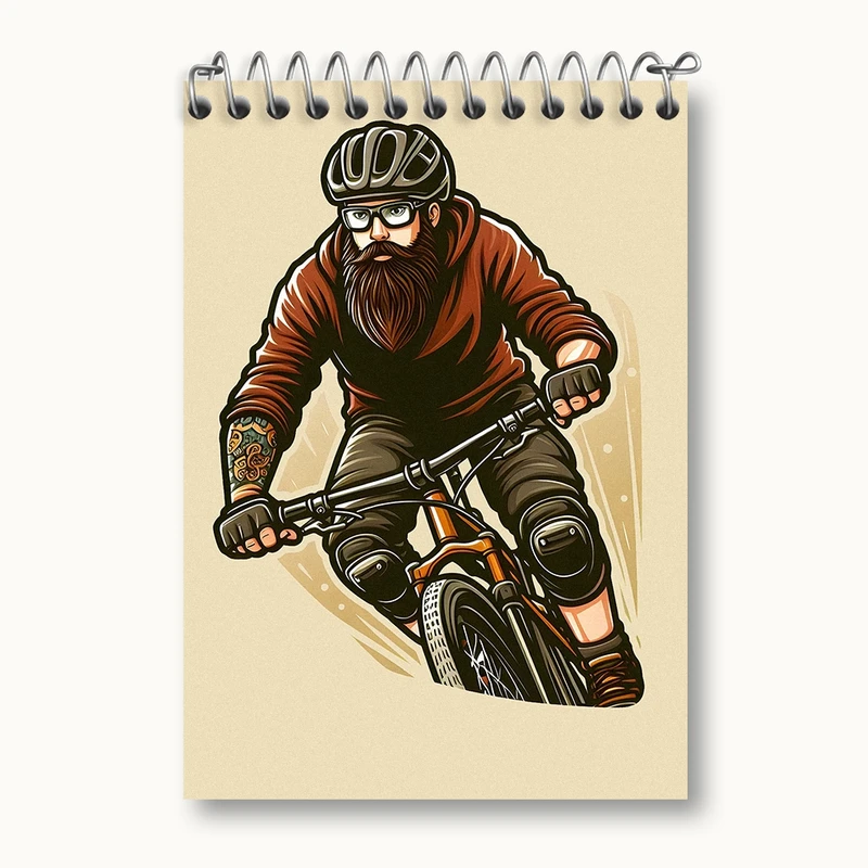 دفتر یادداشت 50 برگ خندالو مدل دوچرخه سوار کد N1453