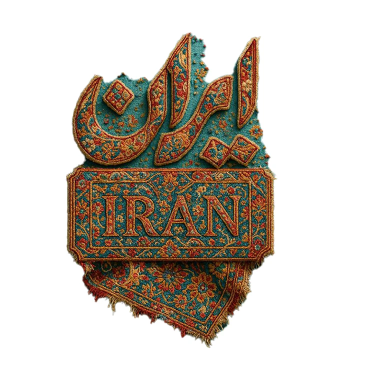 استیکر پارچه و لباس پاد آفرین مدل فرش ایرانی کد 1023