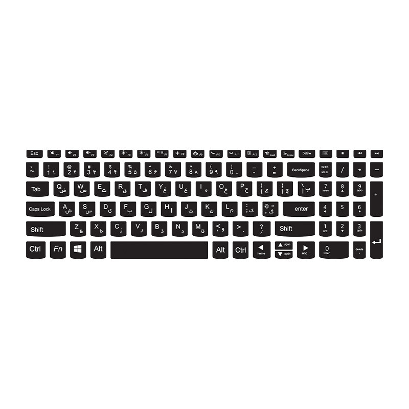 برچسب حروف فارسی کیبورد توییجین و موییجین کد 01 مناسب برای لپ تاپ لنوو  IdeaPad Slim 3  15IAH8 , 15IAN8 , 15IRU9