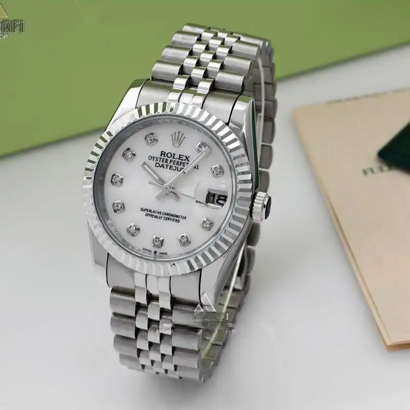 ست ساعت مچی عقربه ای زنانه و مردانه  مدل دیت جاست کد sr03_al