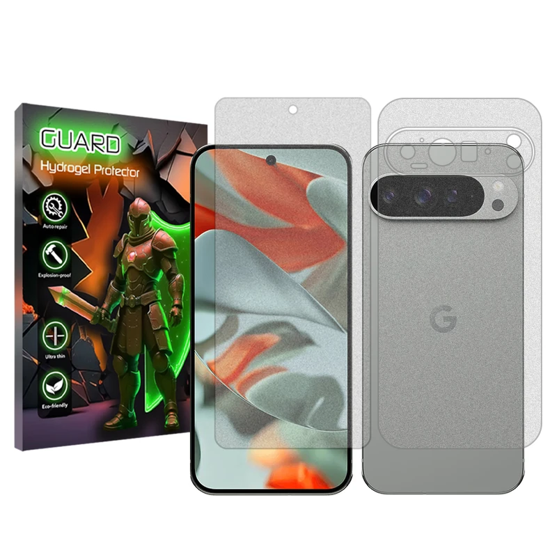 محافظ صفحه نمایش مات گارد مدل Tough مناسب برای گوشی موبایل گوگل Pixel 9 Pro XL به همراه محافظ پشت گوشی