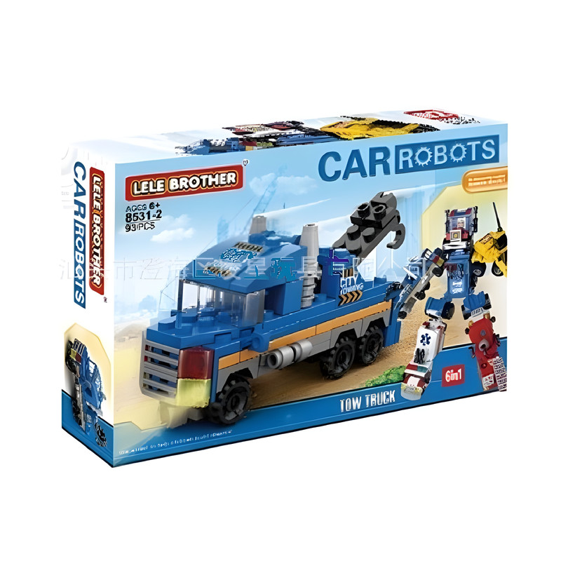 ساختنی مدل کامیون جرثقیل LELE BROTHER کد 2-8531