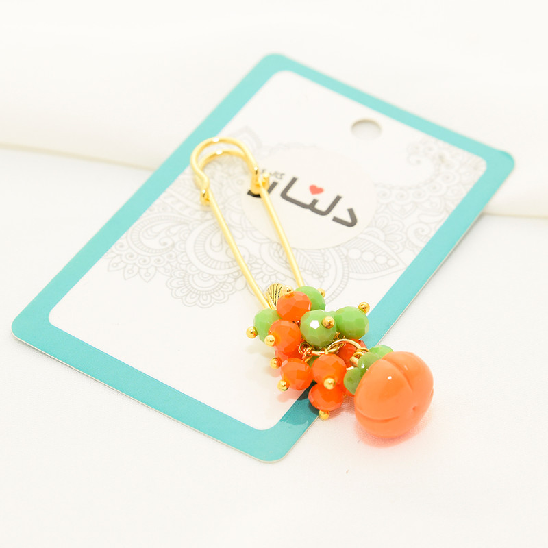 سنجاق سینه زنانه دلنار گالری مدل خرمالو