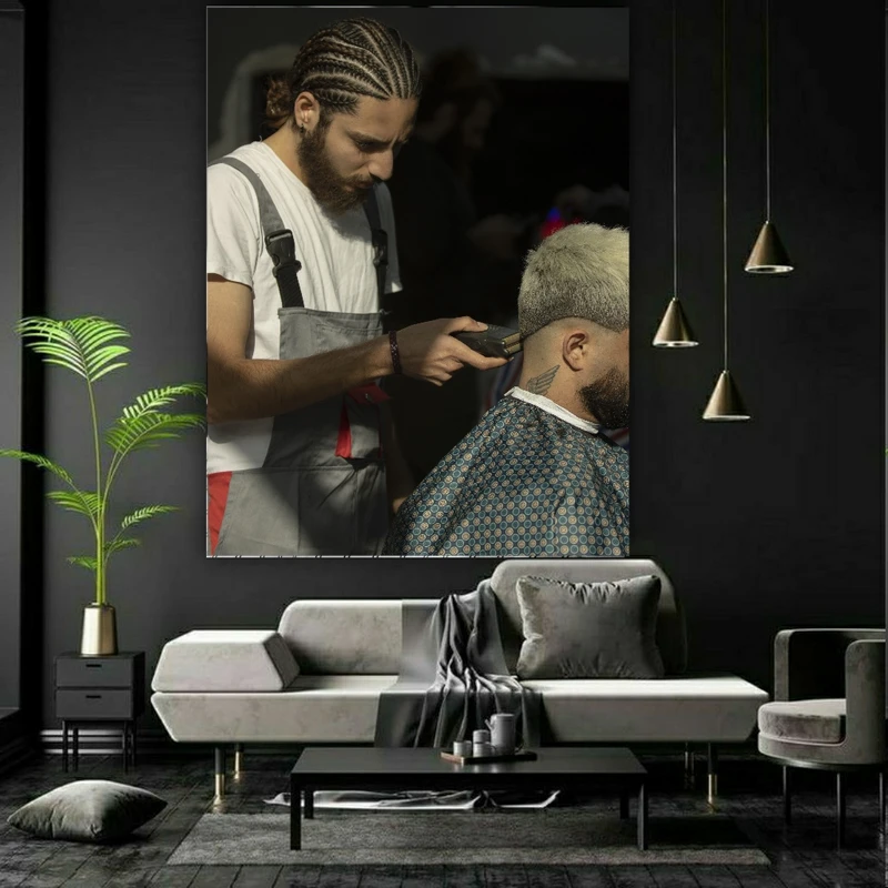 پوستر پارچه ای طرح آرایشگاه مردانه کد BK1452