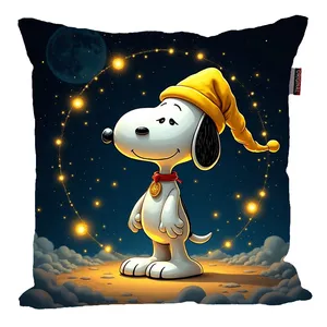 کوسن پاد آفرین مدل کارتونی اسنوپی کد PK301502 سایز 30*30 سانتی متر