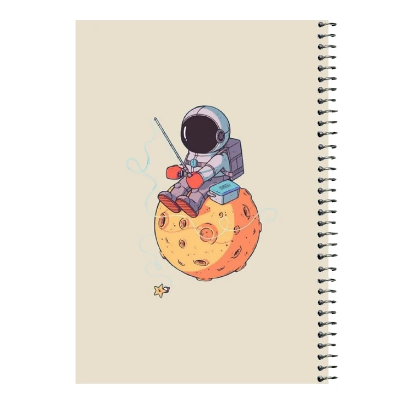 دفتر مشق 80 برگ اس جی مدل فضانورد و ماه کد۴   