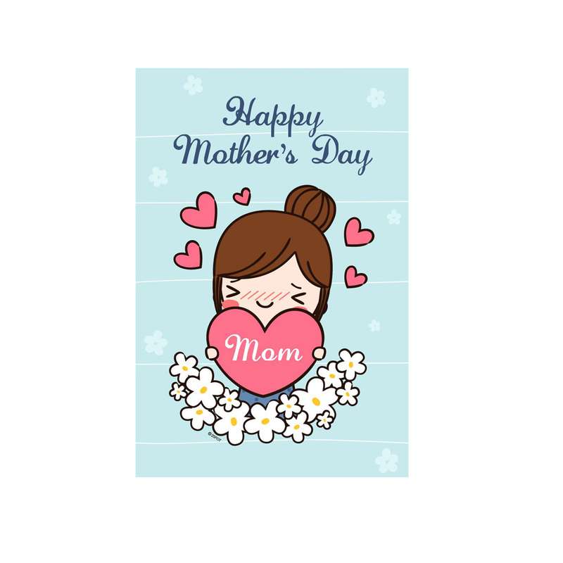  کارت پستال بادکنک آبی مدل مادر کد MOM8