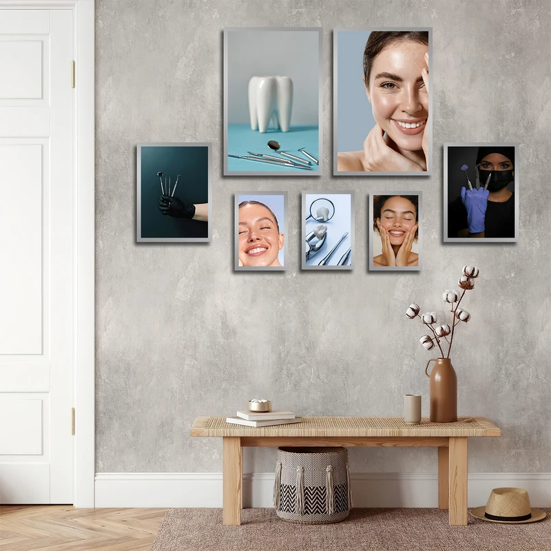 تابلو بکلیت طرح دندانپزشکی و لبخند مدل SI-3193 مجموعه 7 عددی