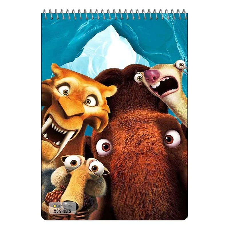 دفتر نقاشی 50 برگ سیمی کارنیکا طرح عصر یخبندان Ice Age کد 49130