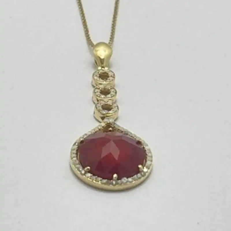 گردنبند طلا 18 عیار زنانه مدل GA009 طرح اشکی