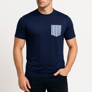 تی شرت آستین کوتاه مردانه رانژ مدل جیب دار 23RA03 - 419