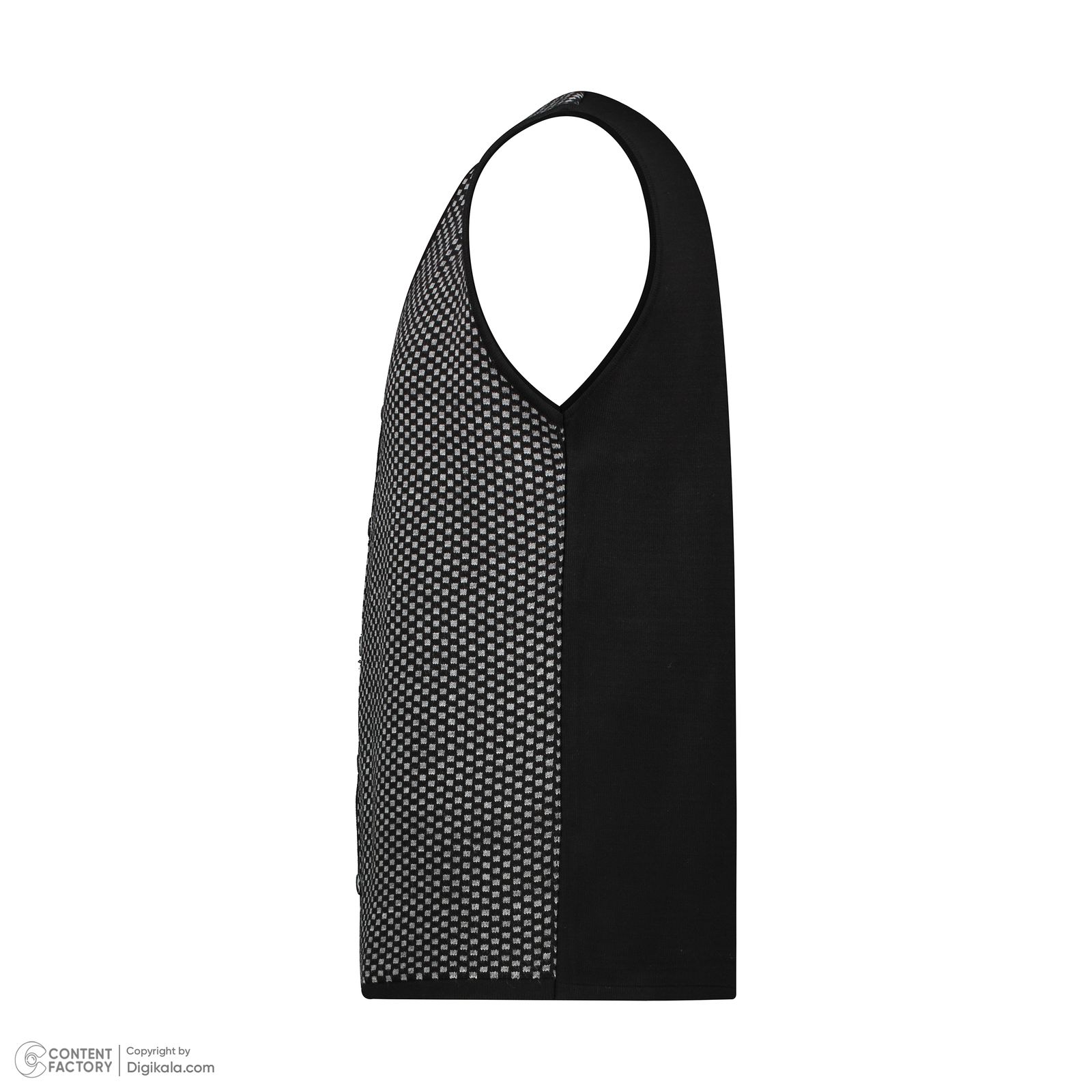 ژیله مردانه تریکو پاییزان مدل J800 رنگ مشکی -  - 4