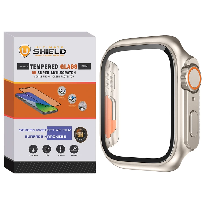 کاور آلتیمیت شیلد مدل UL-Ultra مناسب برای اپل واچ Series 4 44mm / Series 5 44mm / Series 6 44mm به همراه محافظ صفحه نمایش