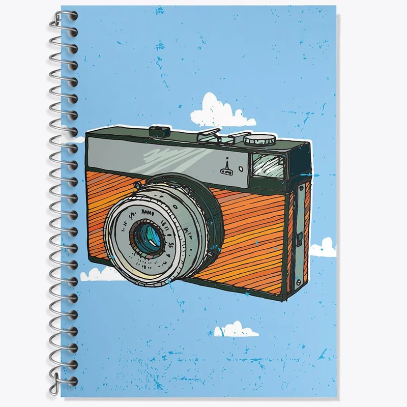 دفتر زبان 50 برگ خندالو مدل دو خط طرح دوربین کد 1753