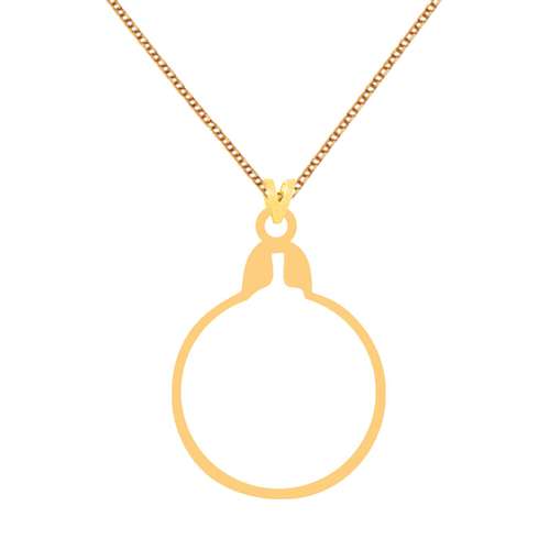 گردنبند طلا 18 عیار زنانه کرابو مدل سنجاق دایره ایKr72817