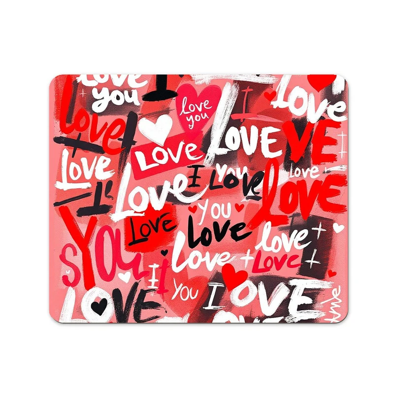 ماوس پد پاد آفرین مدل فانتزی طرح قلب عشق خرس تدی کد P428 سایز 19*24 سانتی متر