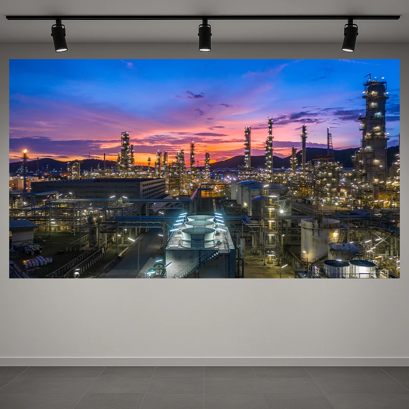 تابلو بوم طرح مخمل شهرک صنعتی مدل نورانی کد PD1311438